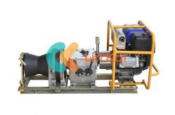 China Heavy Duty Gasoline Engine Cable Pulling Winch With Detachable Drum supplier