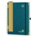 Hardback A4 Size Weekly Academic Planner 16 Months Pacific Green for sale