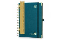 China Hardback A4 Size Weekly Academic Planner 16 Months Pacific Green supplier