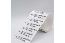 China 85um 2mil Tamper Proof Security Stickers White Gloss Semi Transfer Low Residue supplier