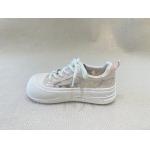 Round Head Womens Pink Casual Shoes Rubber Outsole Pink Casual Sneakers