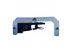 China Giant Rainbow Inflatable Finish Arch For Marathon With Balloon supplier