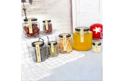 China 180ml / 280ml / 380ml Glass Jam Jar Hexagonal Shape Lead Free For Kitchen supplier