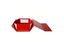 China Custom Recycled Red Cardboard Shoe Boxes with PP Plastic Clear Window supplier