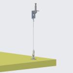 Easy to attach chandelier acoustic panel wire kit suspension system sound deadening material