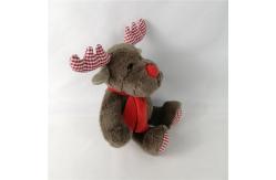 China Soft Cuddly Christmas Plush Toys Moose Stuffed Animal Huggable Brown Elk Toy supplier