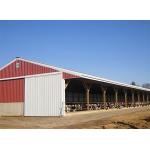 Light Prefab Steel Livestock Barns , Custom Steel Shed Construction for sale