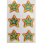 PET Fuzzy Small Star Stickers Custom Cartoon Decor For Wall 80mm X 120 Mm for sale