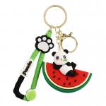 Lady Girl Cute Soft Panda Keychain Charms Gift Animal Car Key Pendant for sale