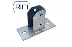 China RIFI Strut Channel Fitting Carbon Steel Galvanized Single Channel Post Base Solar Bracket supplier