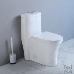 China 1-Piece 1.1 Gpf/1.6 Gpf High Efficiency Dual Flush Elongated All-In-One Toilet In White manufacturer