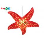 Events Party Decorating Hanging 2m Red LED Inflatable Sea Star for sale
