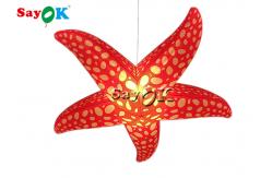 China Events Party Decorating Hanging 2m Red LED Inflatable Sea Star supplier