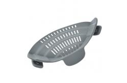 China Adjustable Rice Clip On Silicone Colander For Pots And Pasta Strainer supplier