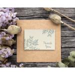 6 Kinds Floral Designs Thanks Greeting Card Various Inner Paper Available