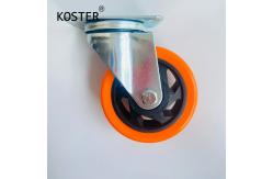 China 32mm Orange PVC PU Industrial Caster Swivel Castor Customized Request 2.5inch to 5inch supplier