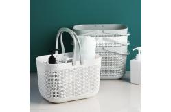 China White 12.5 Inch Plastic Picnic Basket With Handle For Neatening supplier