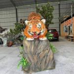 Theme Park Realistic Animatronic Life Size Tiger Customized