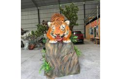 China Theme Park Realistic Animatronic Life Size Tiger Customized supplier