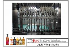 China Powerful Timed Glass Bottle Filling Machine For Vinegar / Soy Sauce / Chili supplier