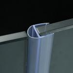 Waterproof Shower Door Seal Strip D Shaped Anti Collision Transparent PVC Material