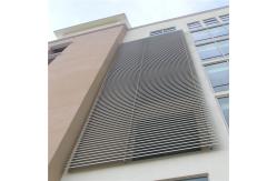 China Roll Formed Horizontal Aluminium Louvres C shaped 85mm Width supplier
