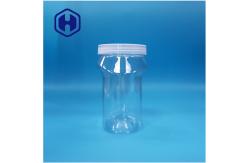 China Oval Unique Shaped Plastic Pet Nuts Fruits Pepper Candies Jars Flat Screw Lid supplier