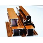 Wood Grain Aluminium Sliding Door Profiles 6063 - T5 By Bending / Cutting for sale