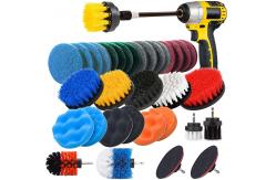 China 37pcs ROHS Drill Cleaning Brush Set Scrub Pads With Extend Long Attachment supplier