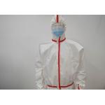 Unisex Non Woven Surgical Gown / Hospital Isolation Gowns With Red Tape for sale