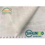 White Adhesive Fusible Interlining Cloth , Stretch Interfacing Material For Sport Garments for sale