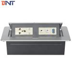 Different modules  Available Replaced Zinc Alloy Material Silver Color  Table Pop Up Hidden Outlet With CAT 6 for sale
