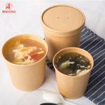 Eco Friendly 16oz Disposable Paper Containers With Lid for sale