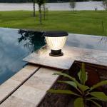 Garden LED Solar Outdoor Waterproof Decoration All In One Lamp Pillar Light for sale