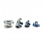 Tee Nuts With Pronge DIN 1624 Blue White Zinc Tee Nuts With Pronge Four Claw Tee Nut For Furniture for sale