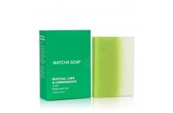 China Private Label Nature Organic Moisturing Matcha Lemengrass handmade bath soap 135g supplier
