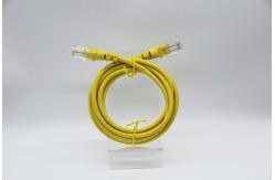 China Yellow Cat5E Ethernet Patch Cable UTP 24AWG CCA High Speed Transmission Cable supplier