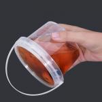 600ML Tamper Proof Cookie Bucket Plastic Food Container With Lid Handle 100% Material for sale