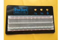 China Red / Blue Contacts Transparent Breadboard Black Aluminum Backing Plate supplier