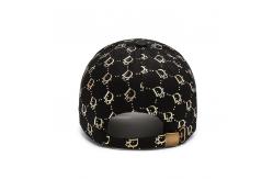 China Custom 6 Panels Pattern Sports Baseball Cap Curved Brim 100% Cotton Constructed supplier