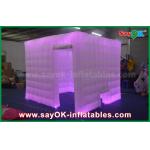 Inflatable Photo Booth Enclosure Rgb Led Lighting Inflatable Kiosk / Enclose Photobooth Frame