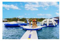 China Fire Retardant Crazy Inflatable Floating Playground For Event , Party , Club supplier