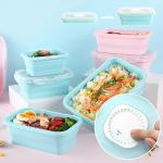 4pcs Collapsible Silicone Food Storage Containers With Lid