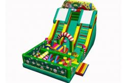 China Large Inflatable Fun City /  Inflatable Amusement Park With triple Obstacle Course Combo supplier