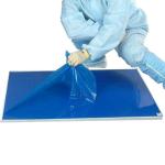 60x40cm White Blue Adhesive PE Film Cleanroom Floor Mats for sale