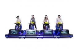 China Multiple Players Motion Simulator Ride , Black 1500w Electric Racing VR Motion Ride supplier