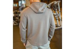China Black Gray Long Sleeve Unisex Plain Hoodies Anti Pilling Pullover Sweatshirts supplier
