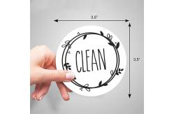 China Double Sided Round Circle Dishwasher Magnet Clean Dirty Sign Indicator supplier