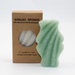 Green Konjac Facial Cleansing Sponge for sale