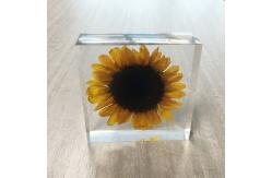 China Custom Sunflower Paperweight Acrylic Globe Paperweight supplier
